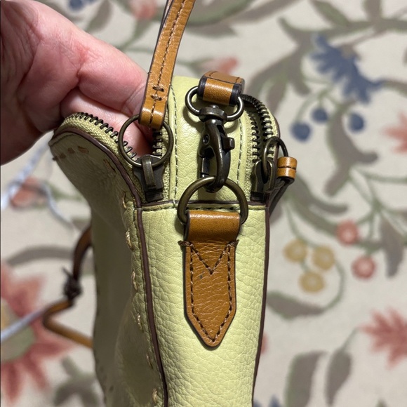 Fossil 1954 Yellow, brown Crossbody Bag, leather, vintage, Y2K, 90s - Picture 7 of 11